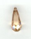 1 6x14mm Faceted Tear  Drop Champagne Cubic Zirconia